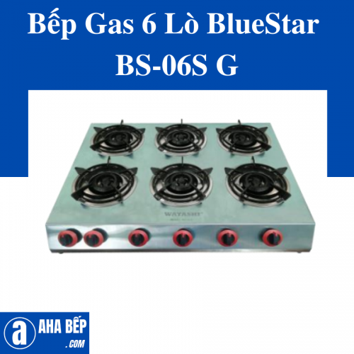 BẾP GAS 6 LÒ BLUESTAR BS-06S G