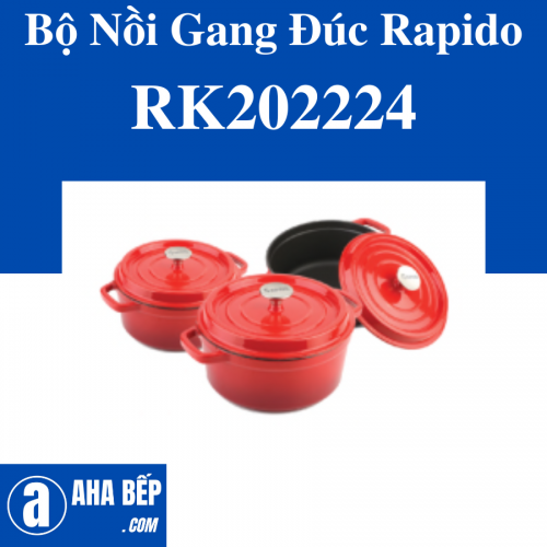 Bộ Nồi Gang Đúc Rapido RK202224