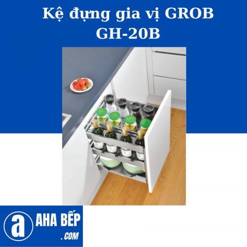 KỆ ĐỰNG GIA VỊ INOX HỘP GROB GH-20B