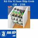 KỆ ĐỰNG GIA VỊ INOX HỘP GROB GH-25B