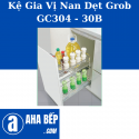 KỆ ĐỰNG GIA VỊ INOX NAN DẸT GROB GC304-30B