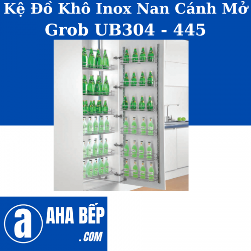 KỆ TỦ ĐỒ KHÔ INOX NAN 304 GROB UB304-445