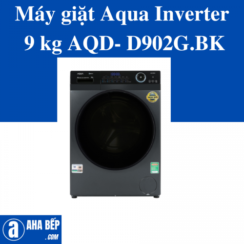 Máy giặt Aqua Inverter 9 kg AQD- D902G.BK