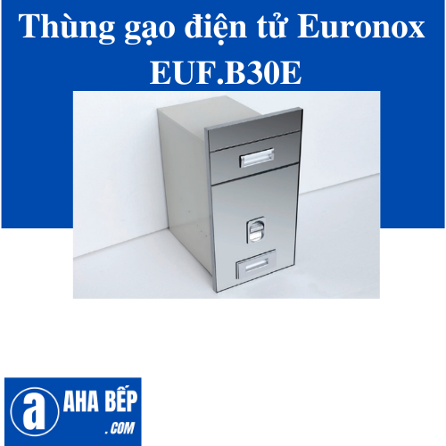 Thùng gạo gương điện tử, nút nhấn - màu bạc EURONOX EUF.B30E